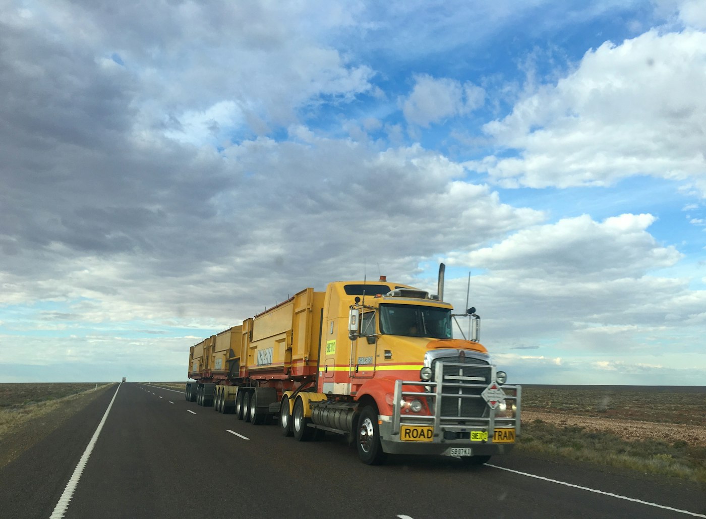 Transport truck carrying cargo on a GCC highway